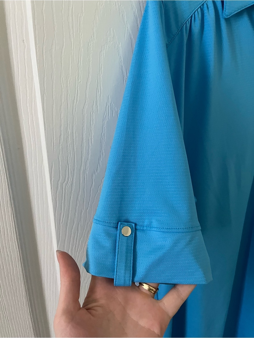 Sport Haley Womens Turquoise Short Sleeve Polo - Picture 3 of 6